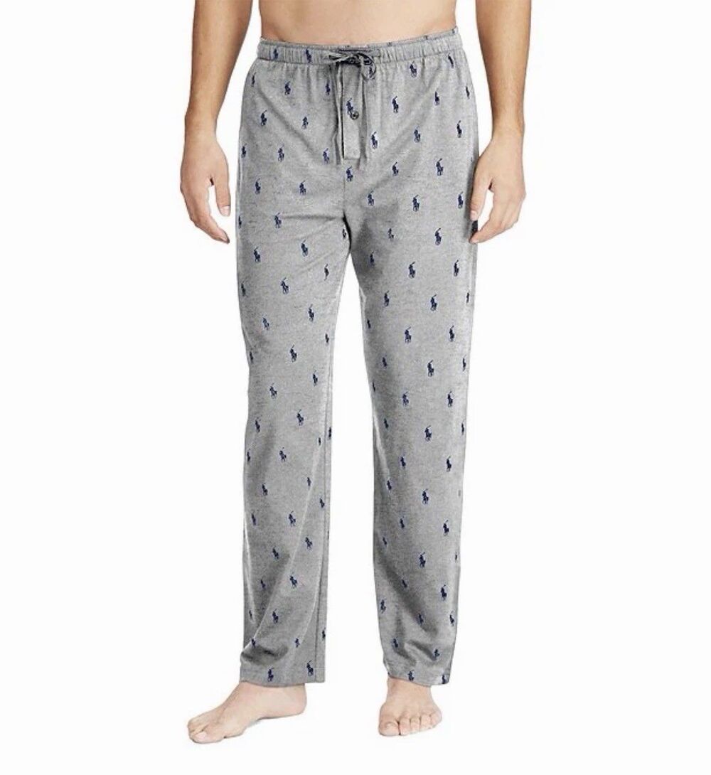 NWOT Polo Ralph Lauren All Over Pony Print Pajama Pants Grey Men’s Big 4X Pocket